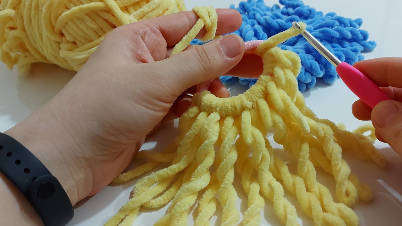 5 DAKİKADA YAP DIY 💫 | Kadife İpten Kolay Tığ İşi Lastik Topuz Tokası Yapımı | Toka Örgü Modelleri