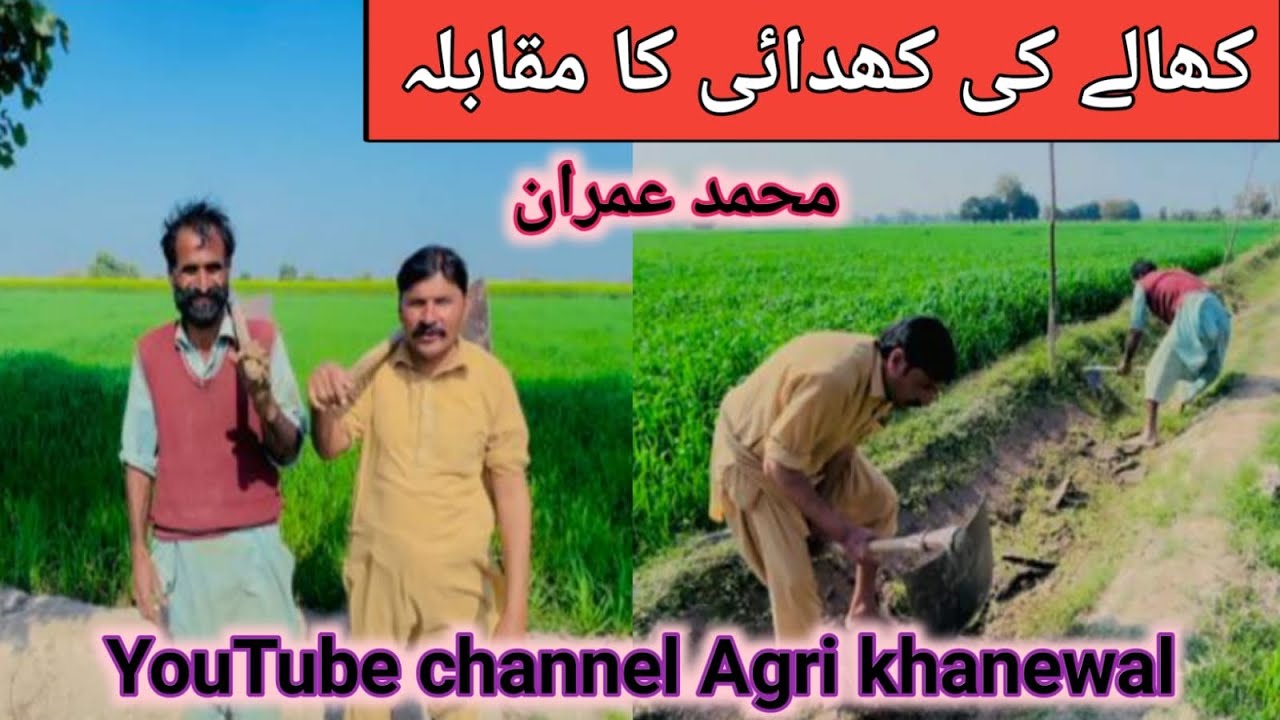 Khaly ki khudai ka moqabla ||کھالے کی کھدائ کا مقابلہ ||@agrikhanewal || Garden vloging ||