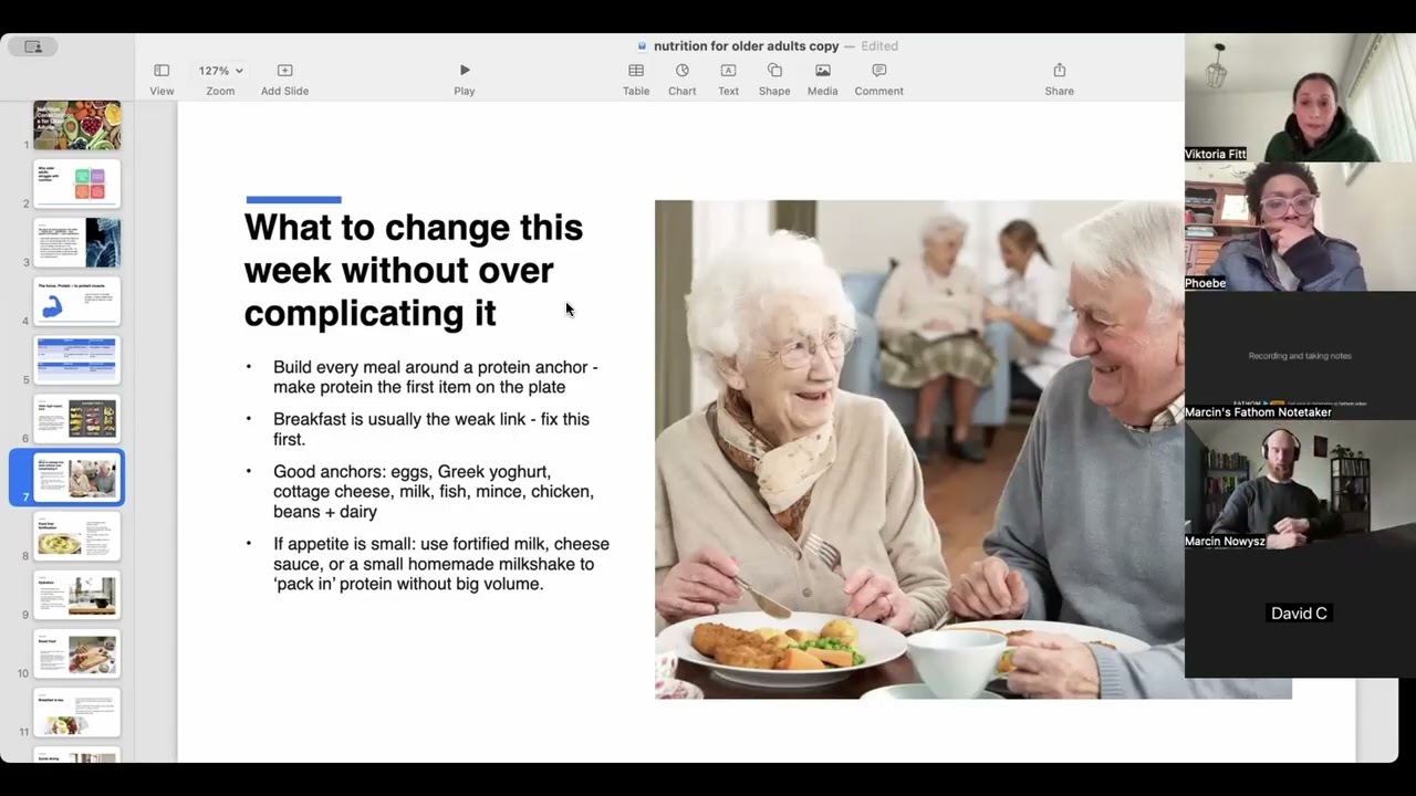 Nutrition Considerations for the Elderly