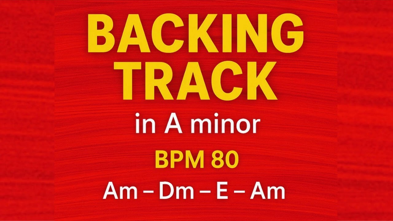 A Minor Backing Track | 80 BPM | Chill Rock