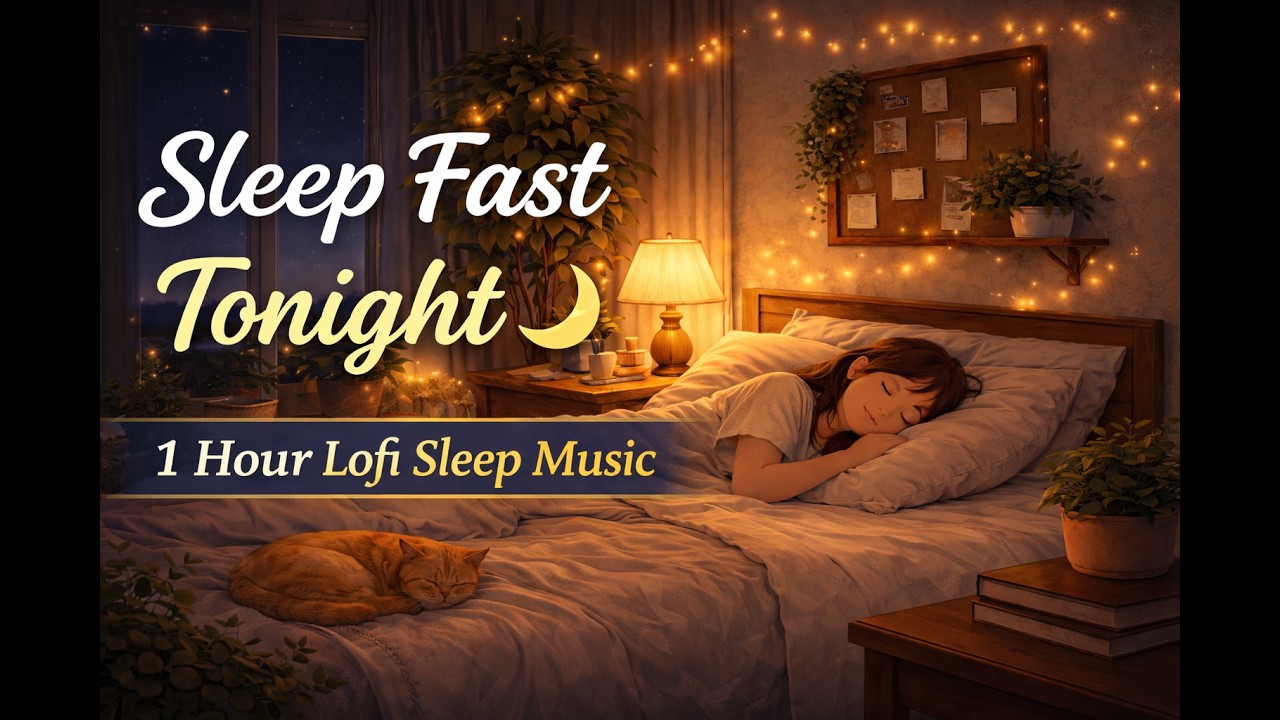 Sleep Peacefully Tonight 🌙 1 Hour Lofi Sleep Music for Deep Relaxation | Dream Coffee Beats Lofi