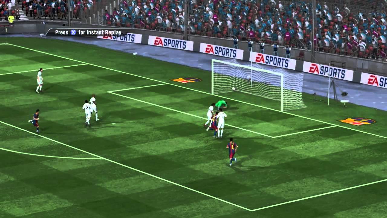 FIFA11 - FC Barcelona vs Real Madrid in legendary difficulty [3-0 big win] (first-half)