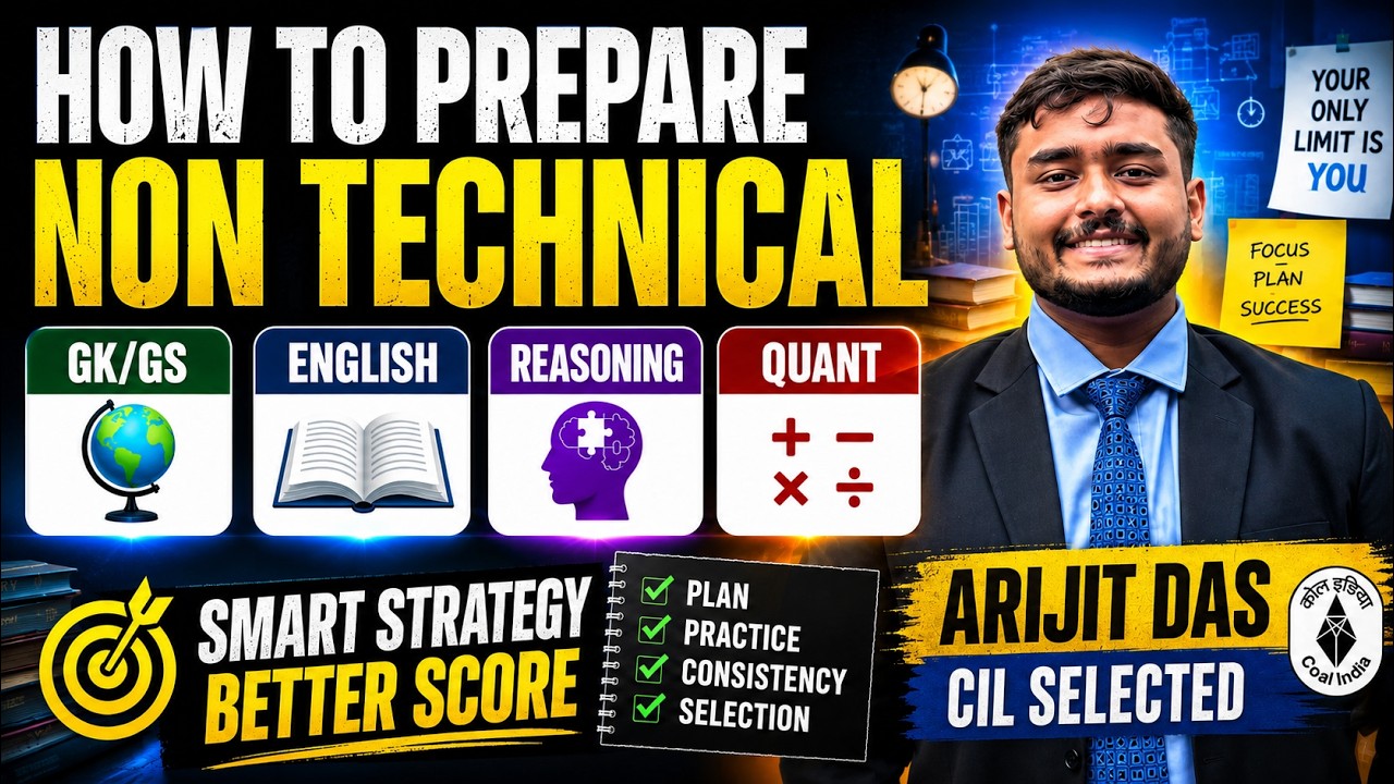 Coal India Recruitment 2026: Complete Non Technical Preparation Strategy