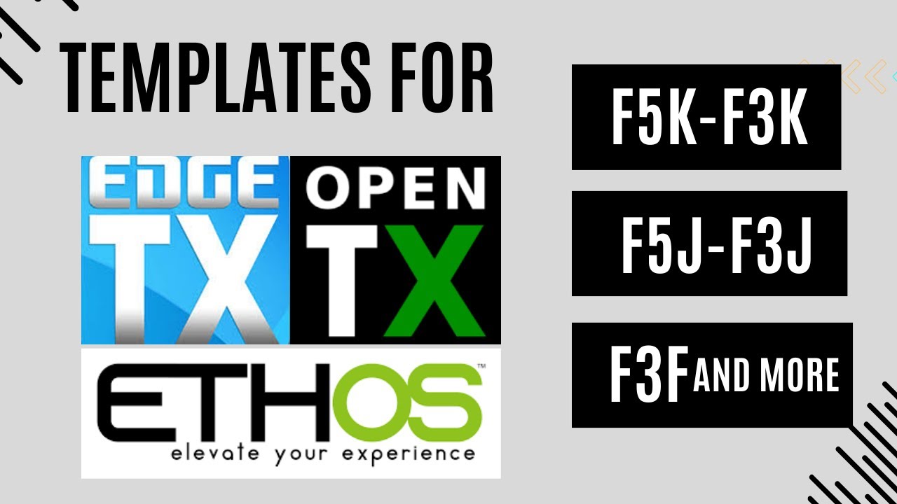 OpenTX/EdgeTX/Ethos - templates for transmitters