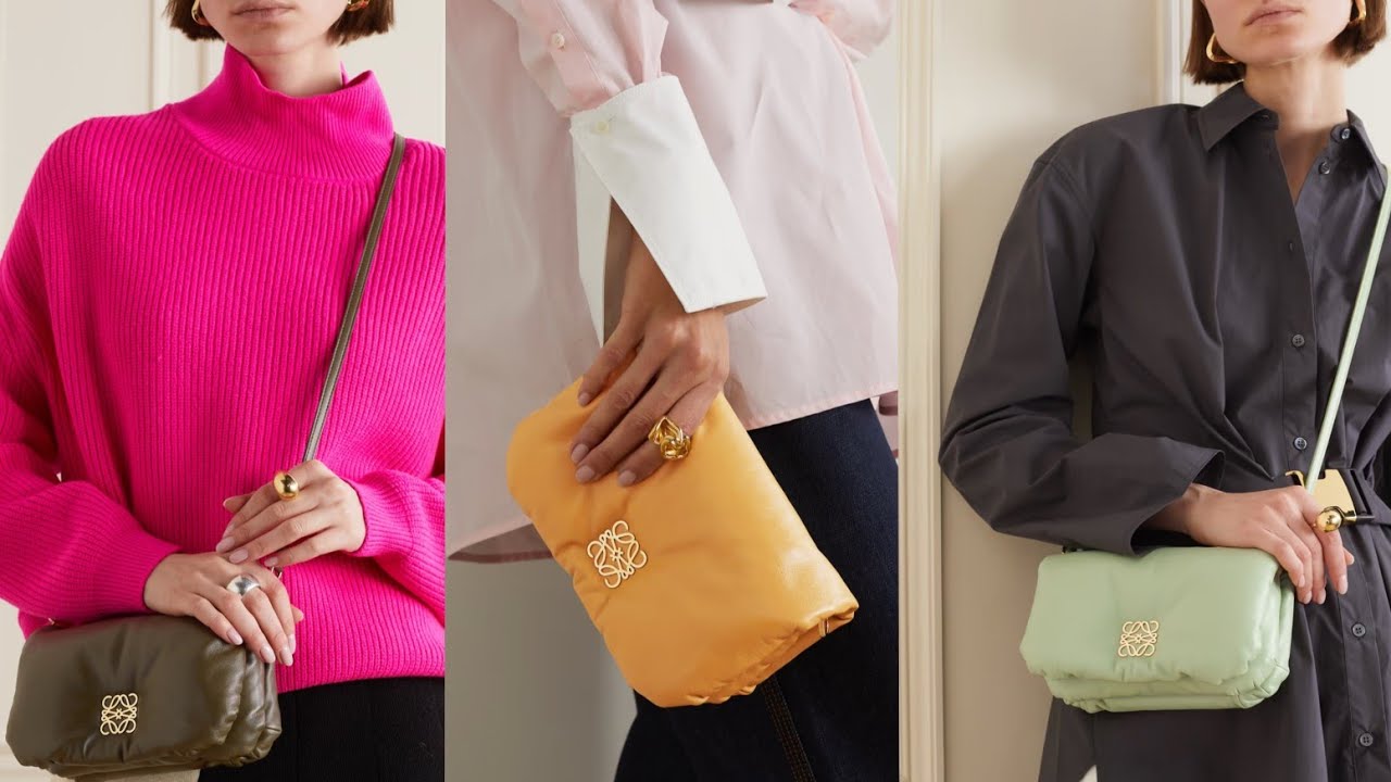 Loewe Puffer Goya mini embellished padded leather shoulder bag.