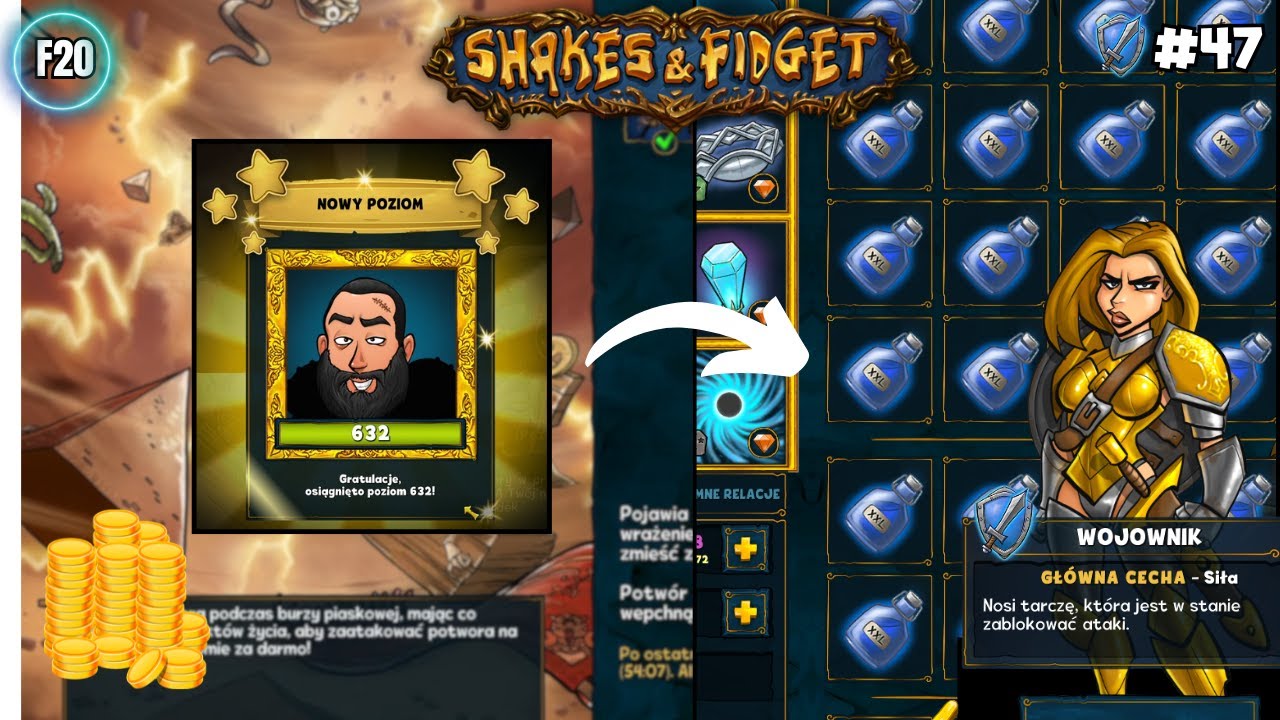 WOJOWNIK 632LVL vs CAP GOLDA! | RAJEK | F20 | SHAKES & FIDGET