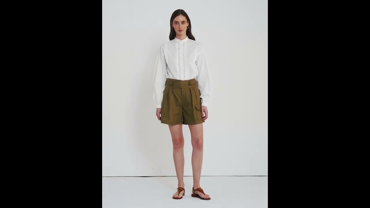 LAUREN Ralph Lauren Pleated Linen Shorts SKU: 9806384
