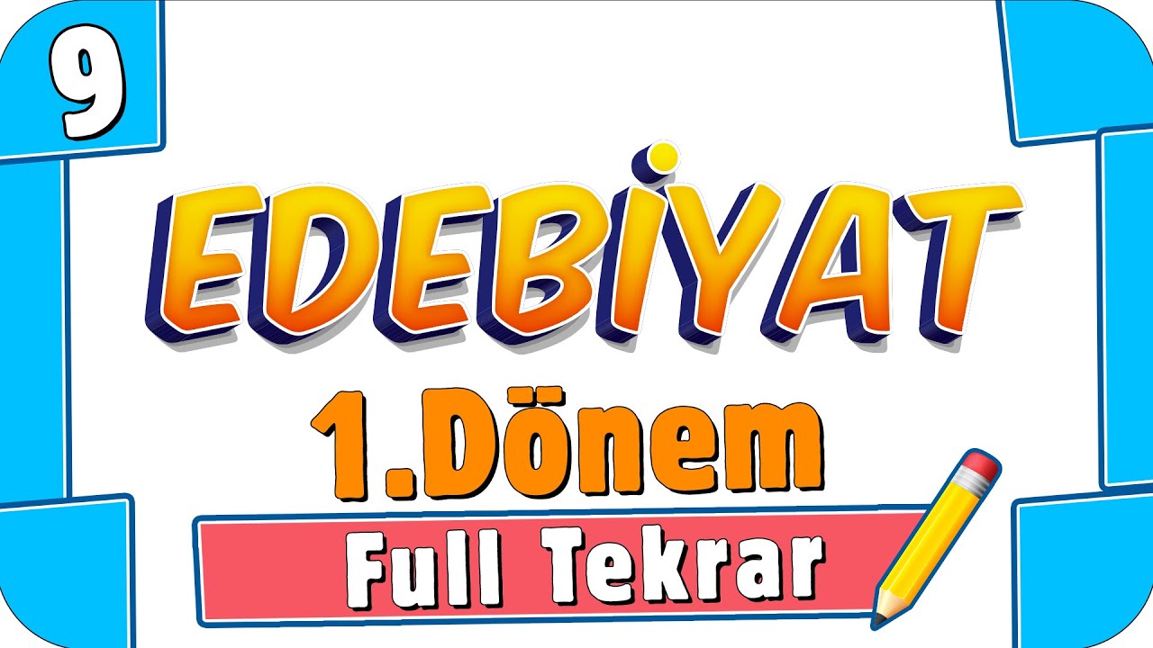9.Sınıf Edebiyat 1.Dönem Full Tekrar 🔁 #2022