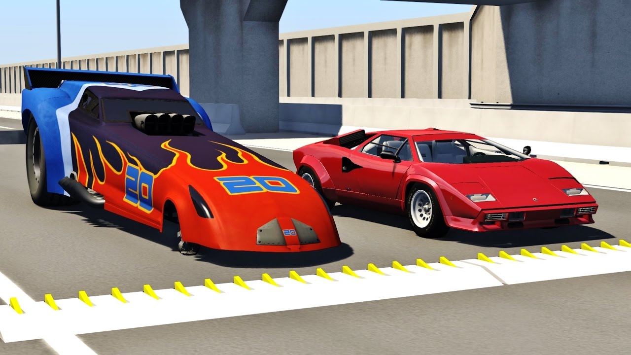 BeamNG Drive SPIKE STRIP HIGH SPEED CRASHES #85