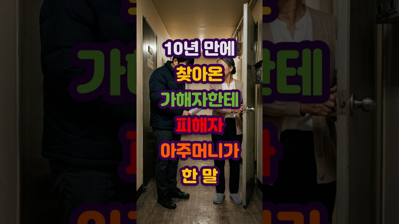 10년 만에 찾아온 가해자한테 피해자 아주머니가 한 말 #음주운전반전 #가해자출소반전 #10년만의방문 #용서보다무거운말