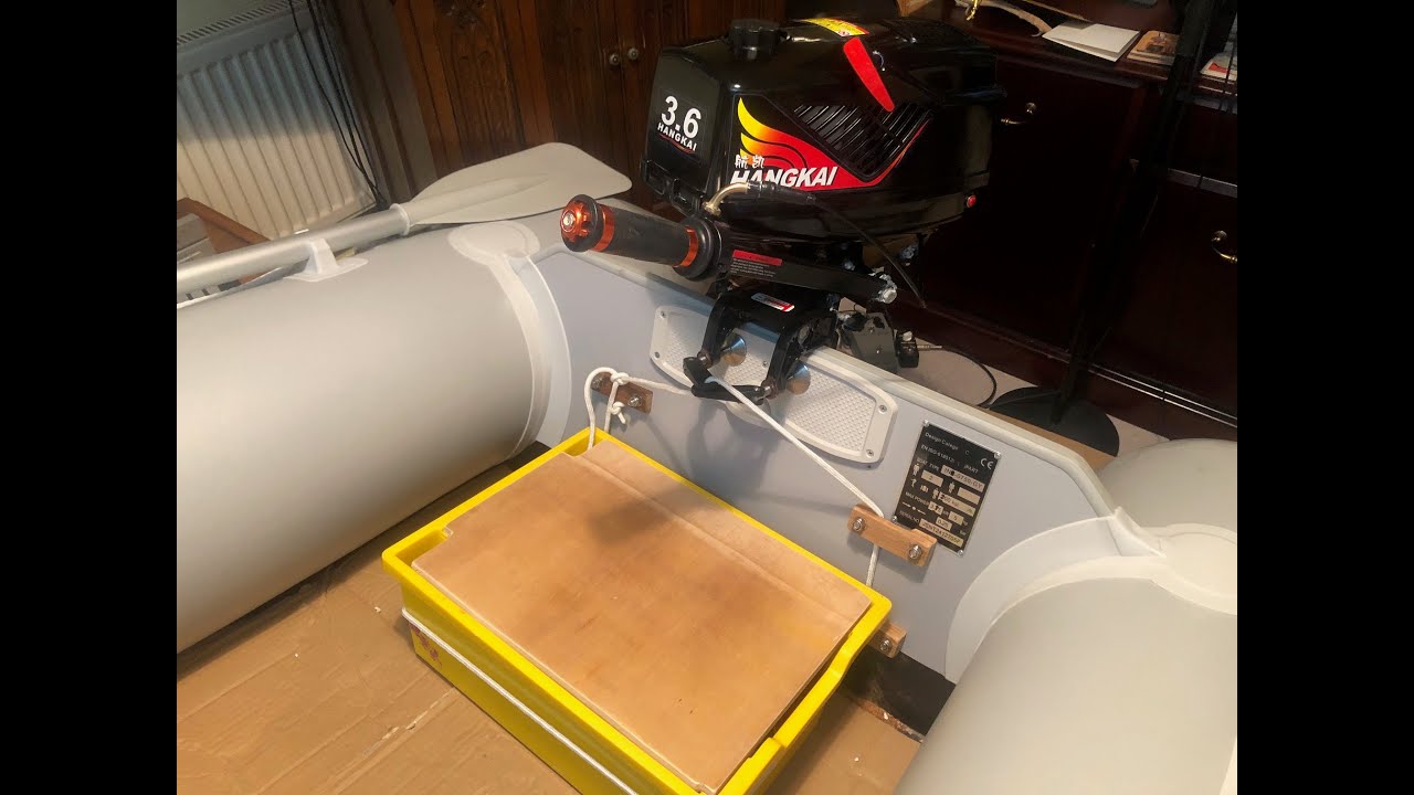 Cheap Chinese Inflatable Dinghy &  Outboard - Part 6 (More Motor & Transom)