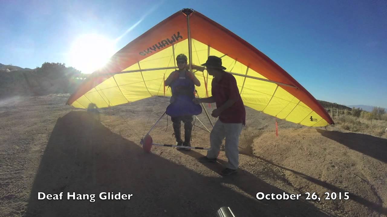 Deaf Student Craig Lam Learning Hang Glider Lesson on Flat Ground ( DHG )
