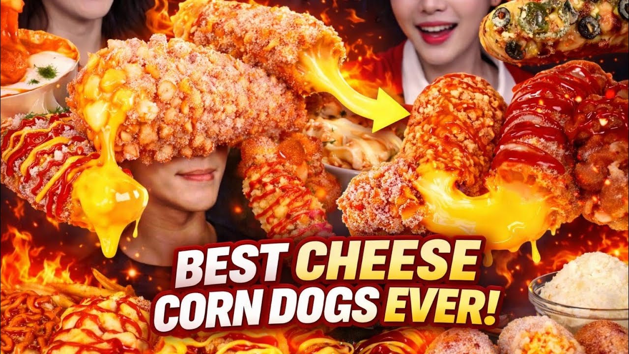 EXTREME CHEESE + SPICE|Corndog, Hotdog & Tteokbokki | ASMR MUKBANG #mukbang #asmr #corndog 