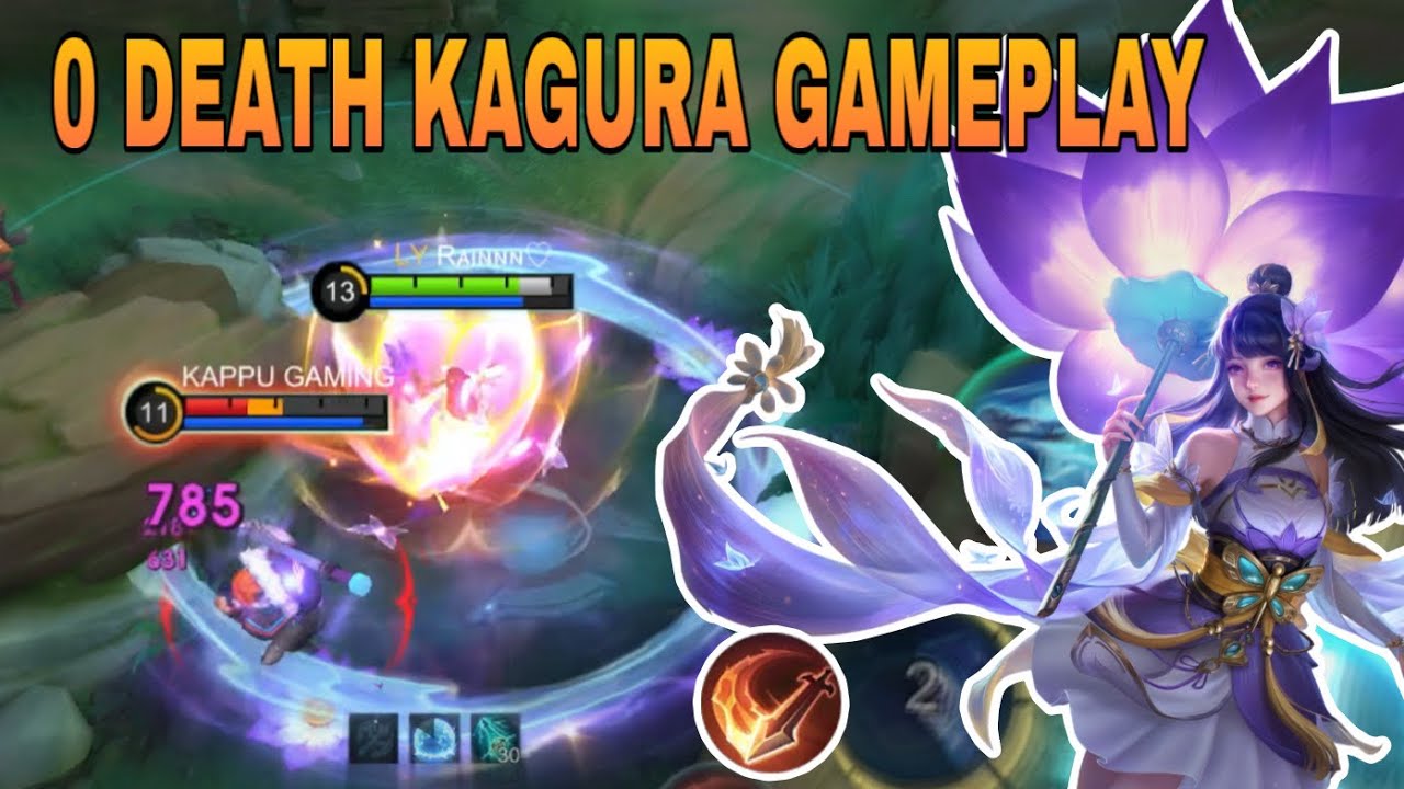0 DEATH!!! KAGURA “WATER LILY” SKIN GAMEPLAY!! MLBB MYTHIC SOLO RANK PUSH 