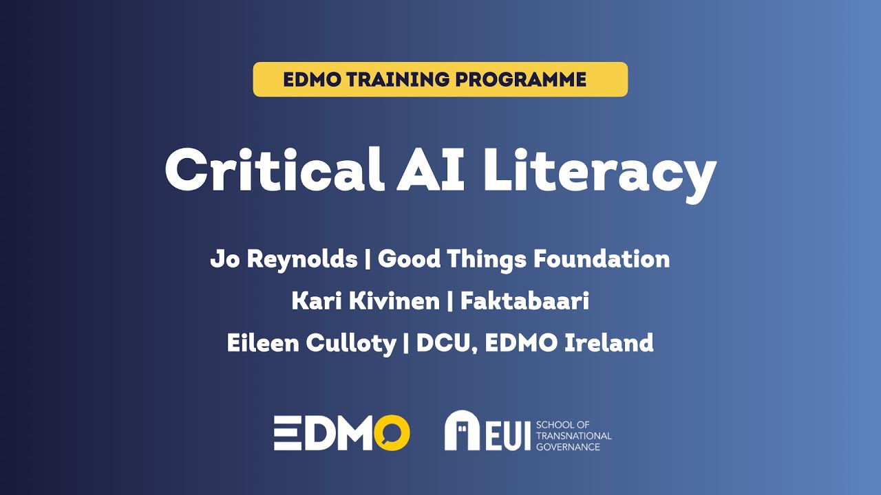 EDMO Online Training: Critical AI Literacy