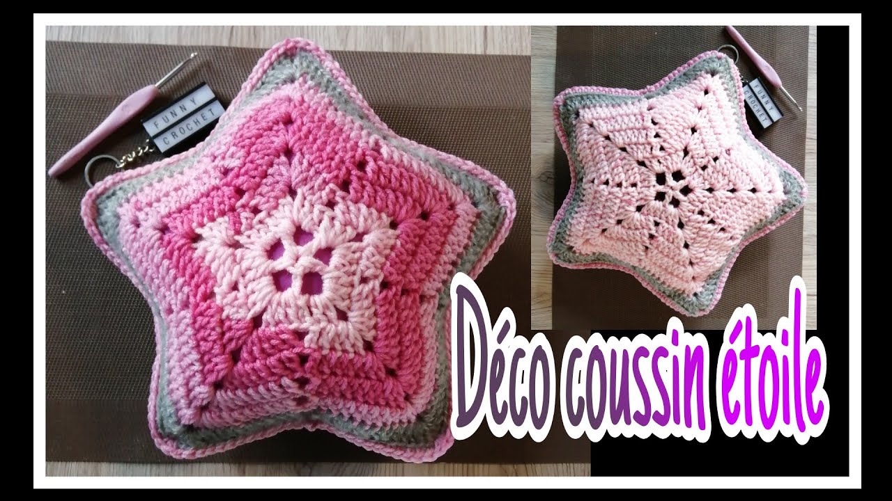 Coussin étoile super facile @Funny Crochet