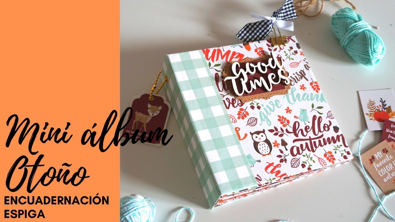 Mini álbum fácil para principiantes - Tutorial Scrapbooking otoño