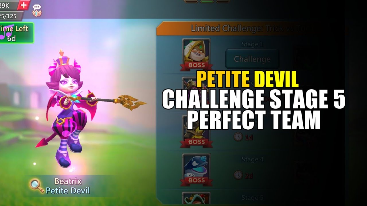 Lords mobile petite devil stage 5 auto|Limited challenge Trick vs Trick stage 5|Beatrix Stage 5 auto