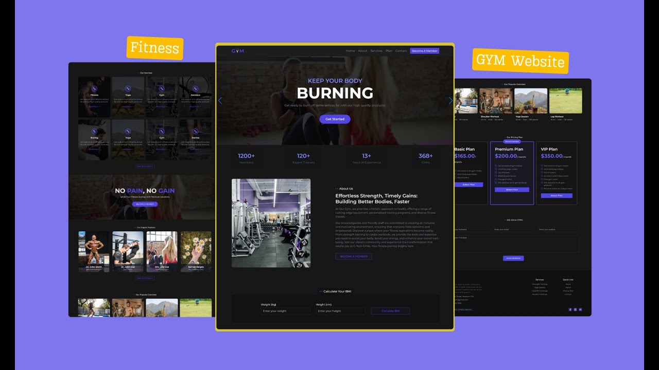 Create Gym website using ReactJs, & Tailwind CSS [Fitness]