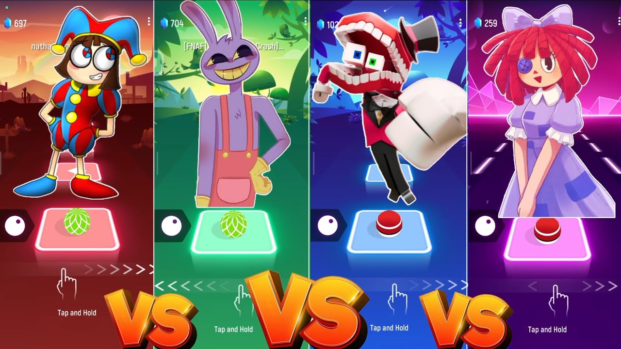 Amazing Digital Circus : Pomni(Believer) VS Jax(Enemy) VS Caine(Sea Shanty x Remix) VS Ragatha(Dace)