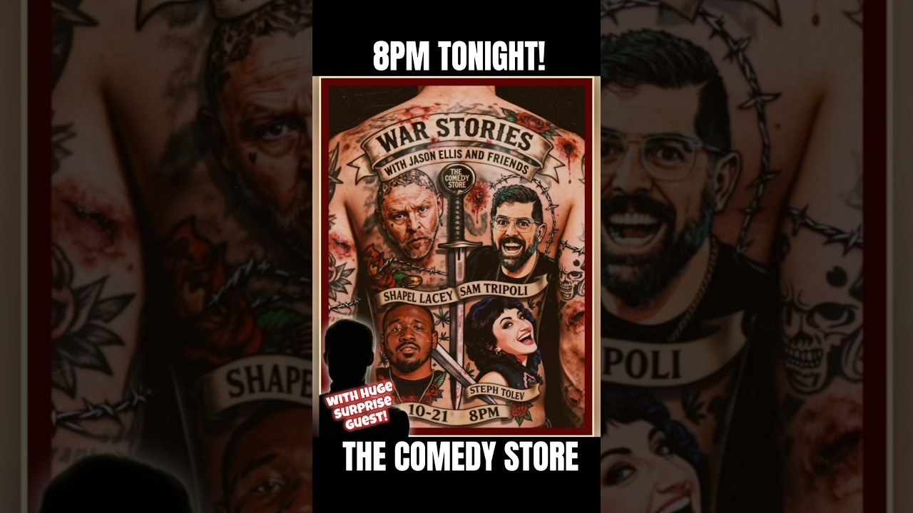 Doing this show tonight has been a true dream of mine. Jason Ellis and friends at the Comedy Store