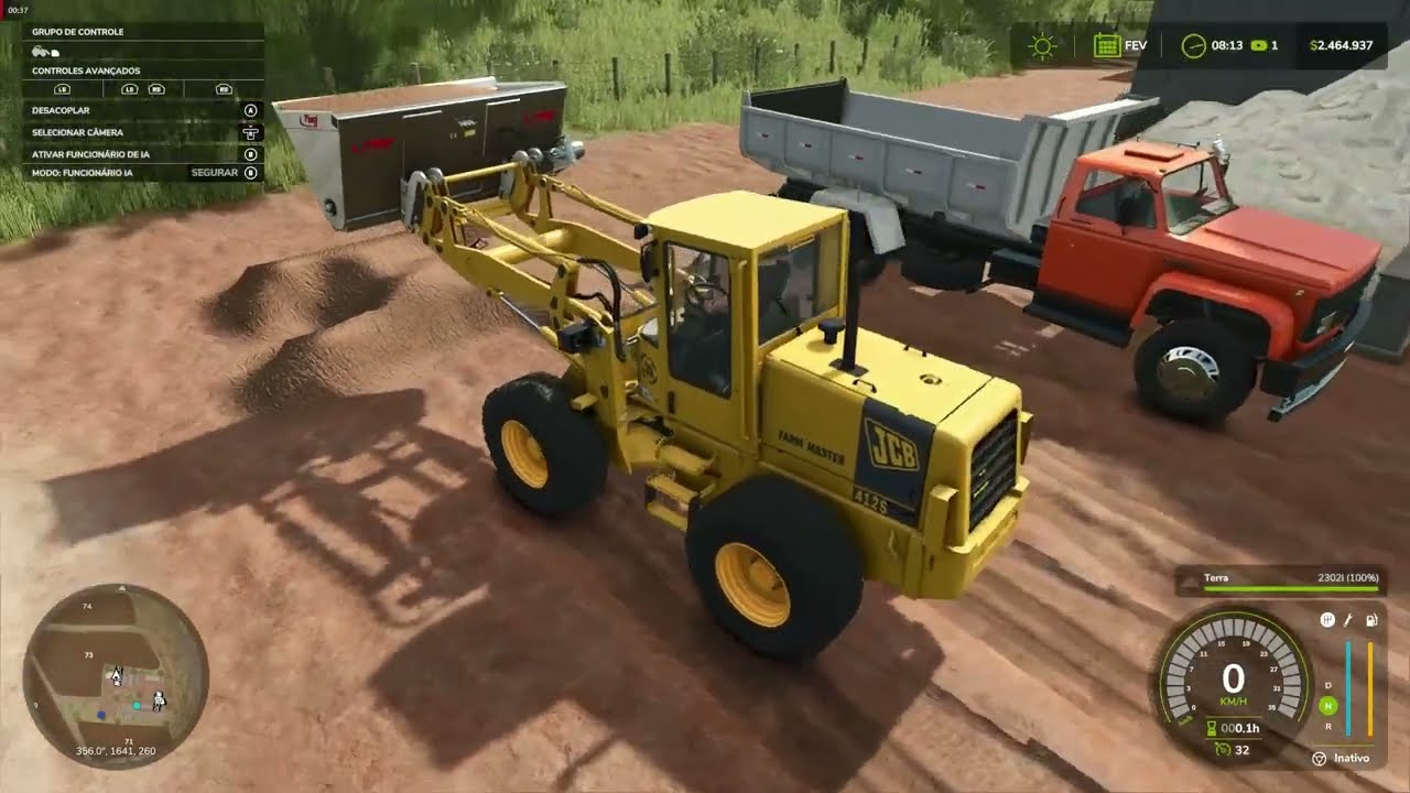 fs25 comecei a fabricar tijolo mapa br163 meu caminhao Chevrolet quase nao aguentou o peso da carca 