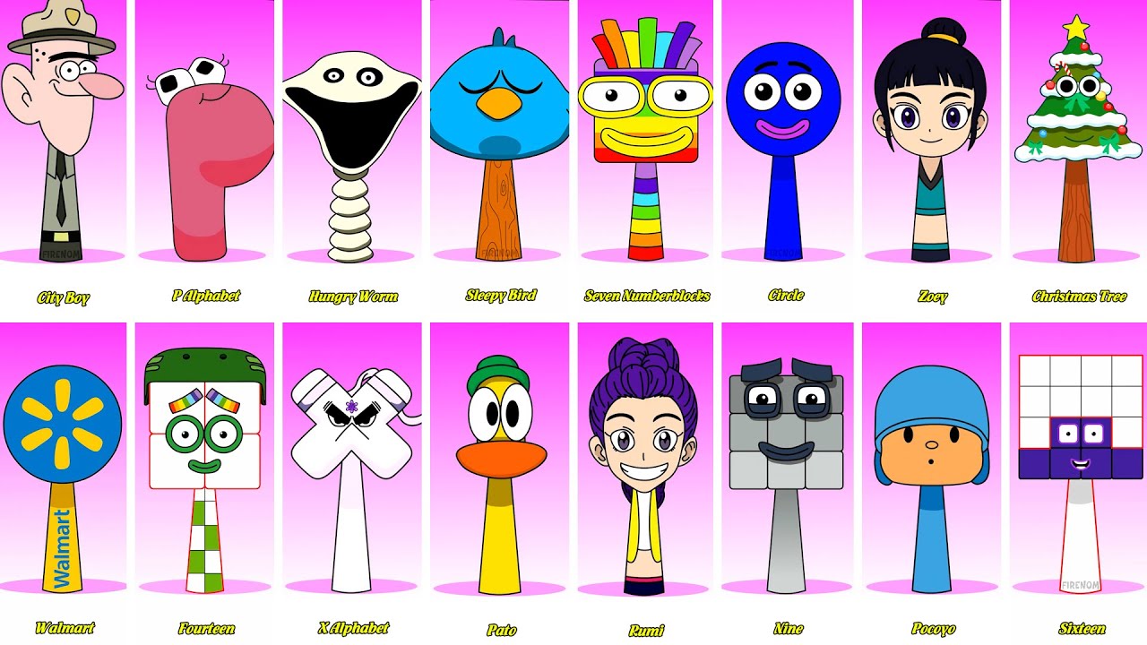 Incredibox Sprunki OC Phase 1 to Phase 2 City Boy, P Alphabet, Hungry Worm, Sleepy Bird, Zoey, Seven