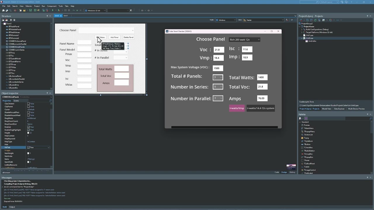 Delphi pascal grab value from ComboBox itself through code.