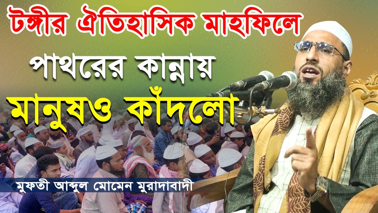 পাথর কেন কাঁদতেছিলো, কারণ শুনে আপনিও কাঁদবেন | New Mahfil 2021 by mufti abdul mumen muradabadi