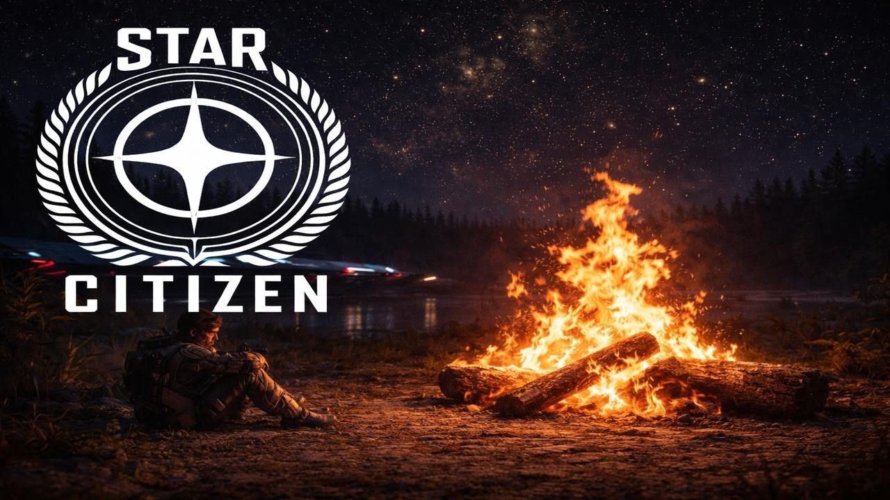 Deep Sleep Campfire Ambience | Star Citizen (Theta–Delta Binaural Beats)