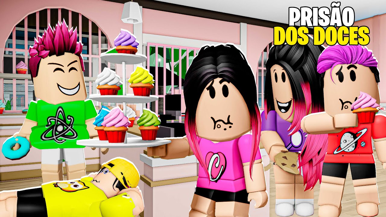 PASSAMOS 24 HORAS NA PRISÃO DE DOCES NO BROOKHAVEN RP! *Engordamos*?