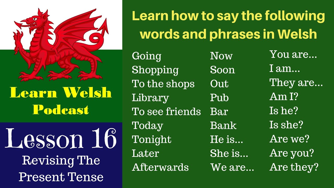 Learn Welsh: Lesson 16 - Revising the Present Tense  (North Wales)