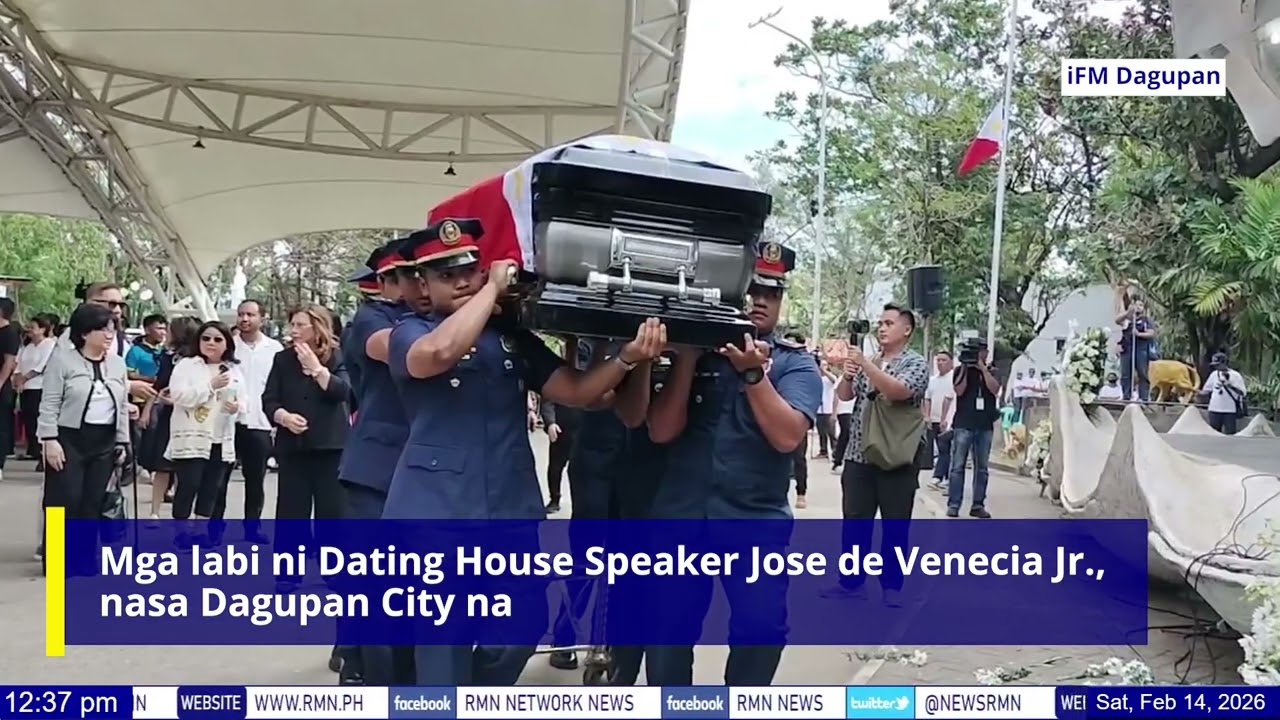 Mga labi ni Dating House Speaker Jose De Venecia Jr., nasa Dagupan City na