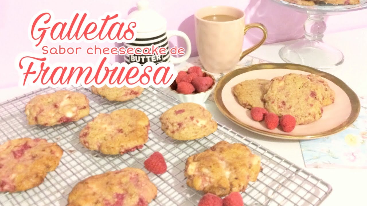 🍪 GALLETAS CHEESECAKE de FRAMBUESA || Galletas DELICIOSAS de queso PHILADELPHIA y FRAMBUESAS ||