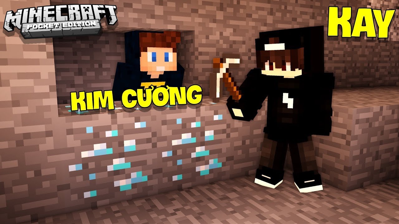 JAYGRAY TRỞ THÀNH THẦY GIÁO DẠY ANH BẠN THÂN KAY TÌM KIM CƯƠNG SIÊU DỄ TRONG MINECRAFT