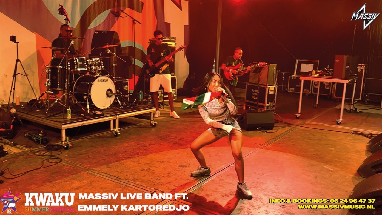 MASSIV LIVE BAND - 50 YEARS KWAKU - SHY GUY - EMMELY KARTOREDJO (FOUNDER OF XESSIONS) | DRUMCAM