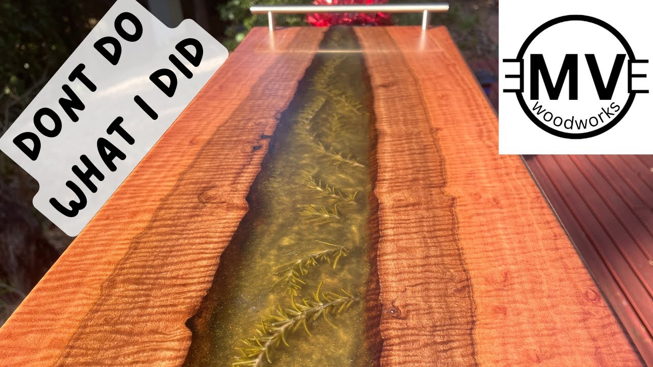 rosemary filled epoxy charcuterie board