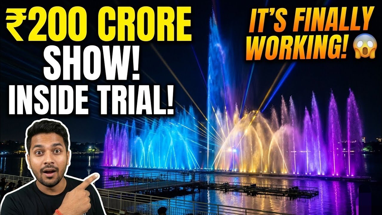 Nagpur Futala Lake Fountain Show, World' biggest multicolour fountain Show.