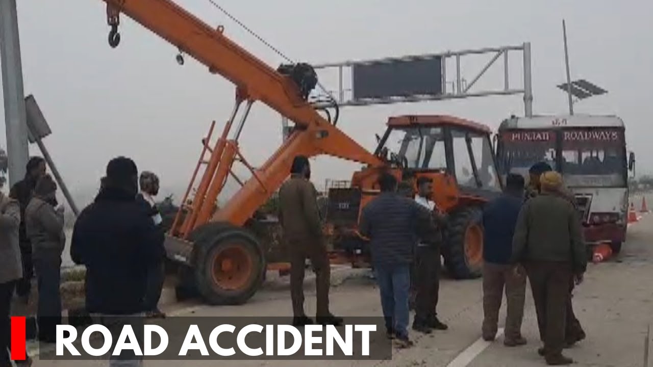 One Killed As Bus Collides With JCB On Ring Road
