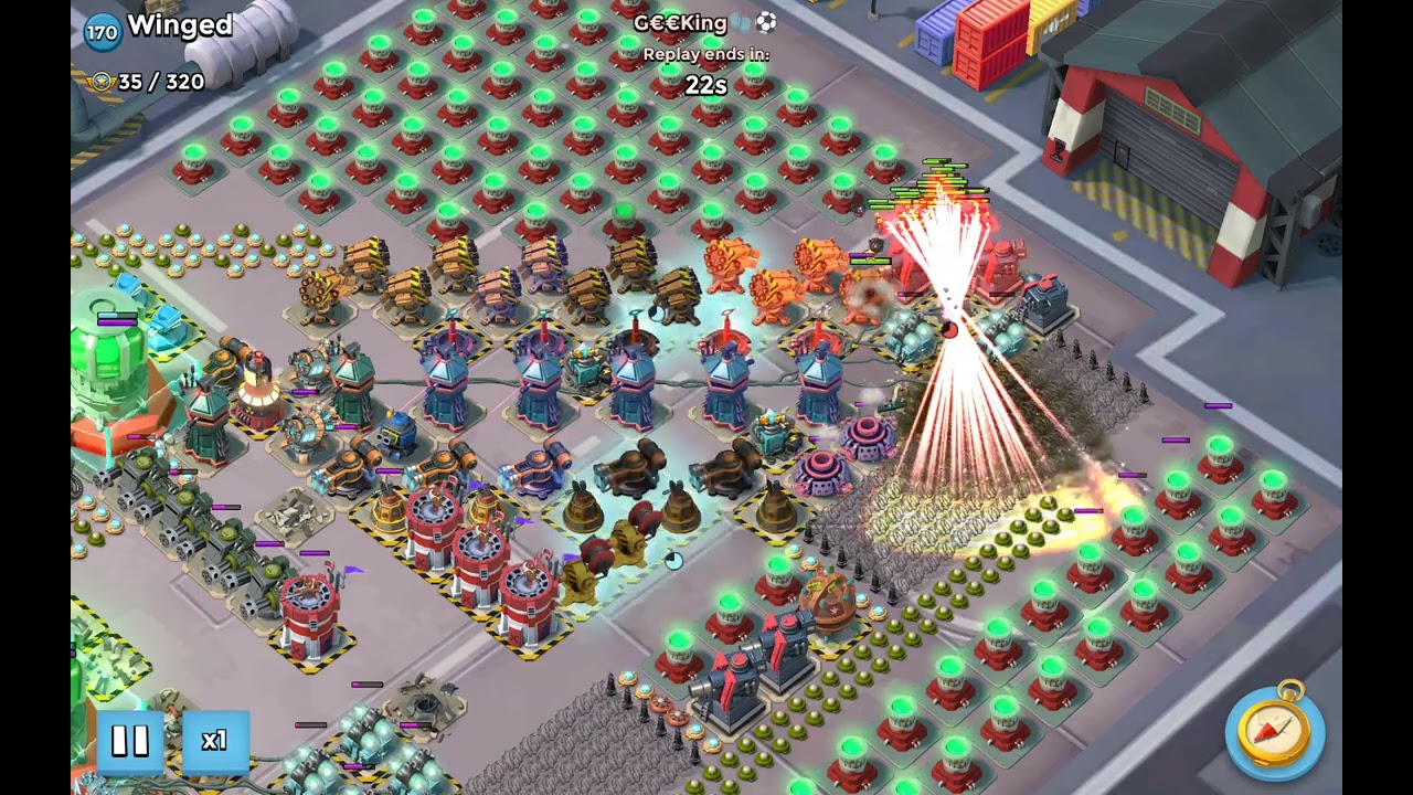 Boom Beach | Duplexity 2160 | Winged in 3 | 2 Crazy Lazor Hits For Open & Right Shields