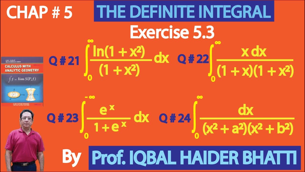 Ch# 5|The Definite Integral |Ex 5.3 Q21,22,23 & 24 |Calculus & Analytic Geometry by SM Yusuf Lec 21