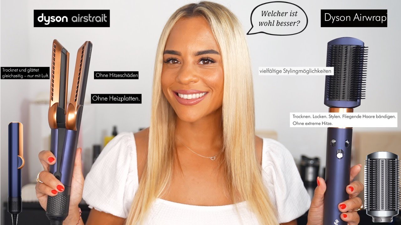 Dyson Airwrap vs Dyson Airstrait - DIREKTER VERGLEICH ZWISCHEN SMOOTHING BÜRSTE u. DYSON AIRSTRAIT