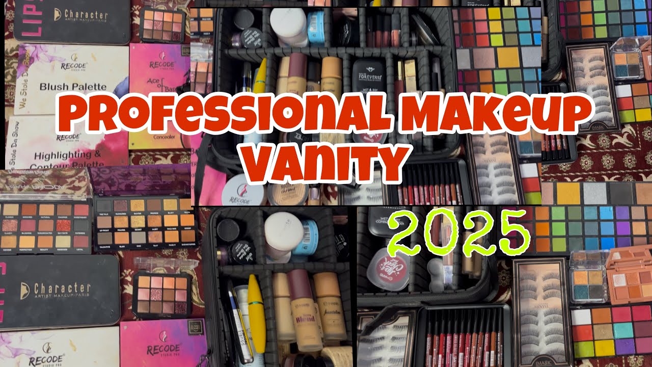 MY MAKEUP VANITY TOUR || MAKEUP ARTIST BEGINNERS VANITY FREELANCE || AFFORDABLE PRODUCT 2025