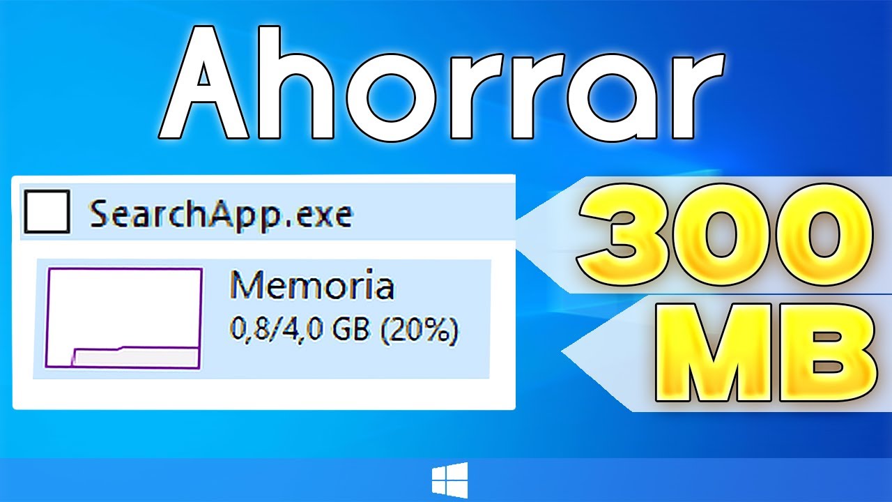 Eliminar SearchApp.exe / SearchHost.exe y ahorrar 300 MB de RAM | Windows 10 y 11