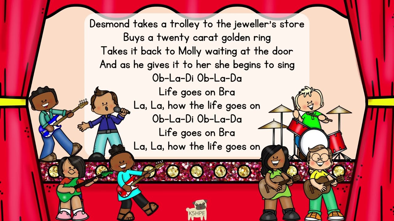 Music: Ob La Di Ob La Da The Beatles, Vocal Music Education, Choir Song, Children Singing Songs KIDS