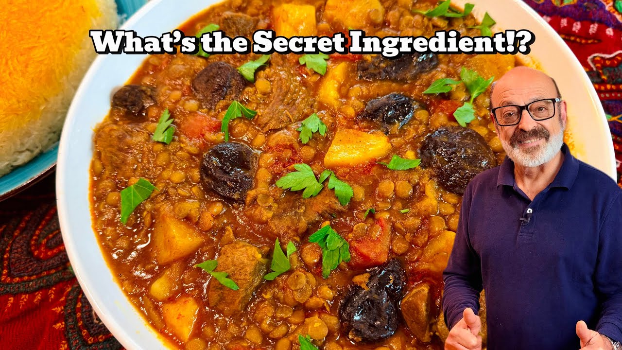 Lentil and Lamb Braise with a Twist! | Marju Khoresh Qazvini