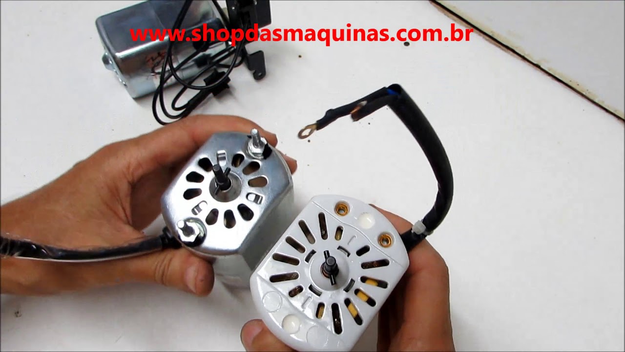 Como trocar o carvão do motor de maquina de costura video  3