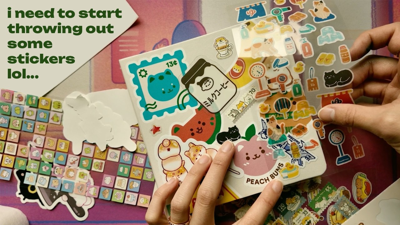 Let's Start a New Sketchbook with Stickers! ✦ Draw & Use Stationery With Me