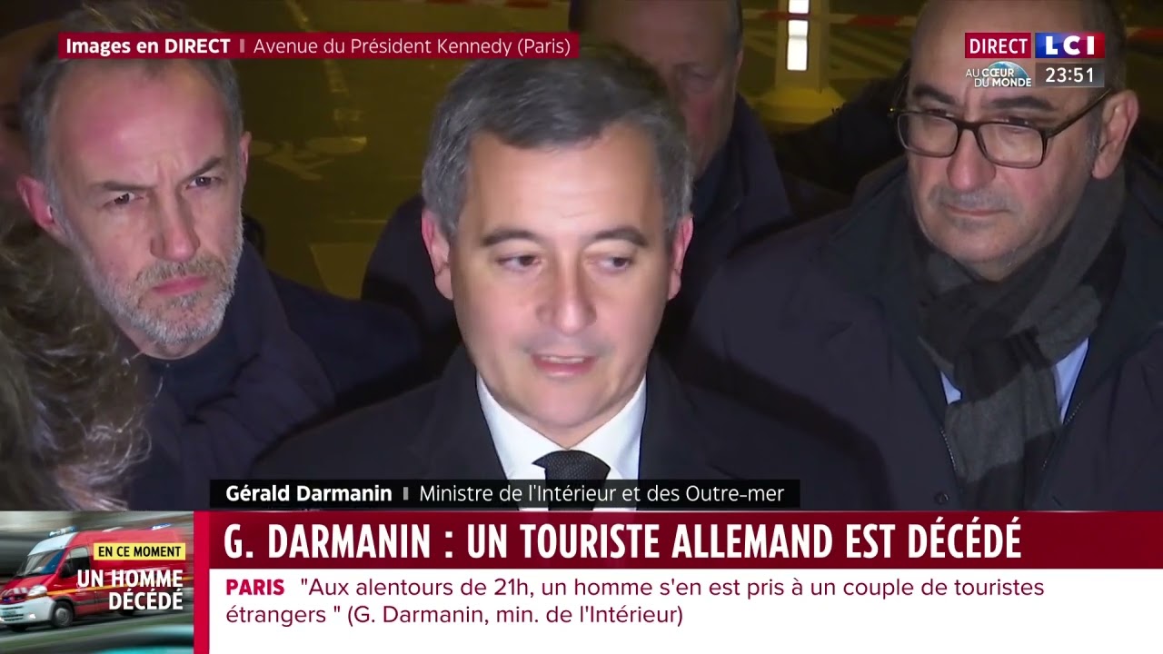 Attaque au couteau à Paris : les éléments connus détaillés par Gérald Darmanin