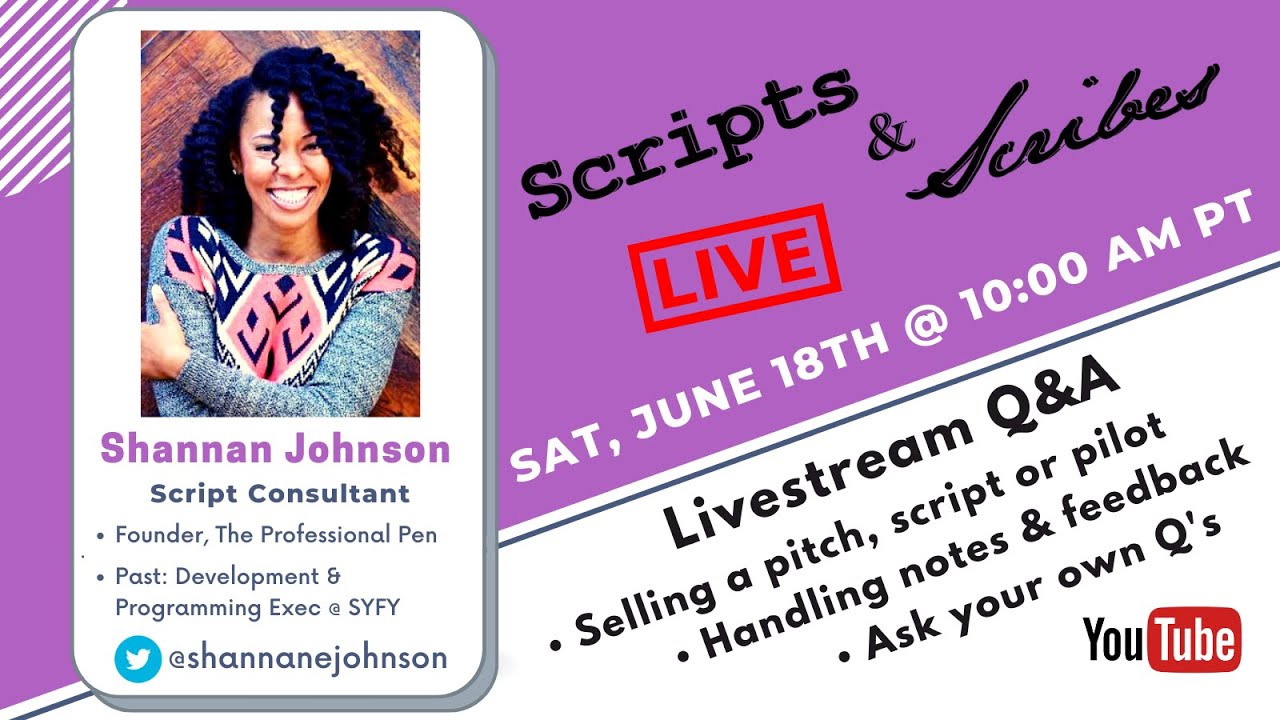 S&S LIVE (Ep 43) Script Consultant Shannan Johnson (fmr exec at SYFY)